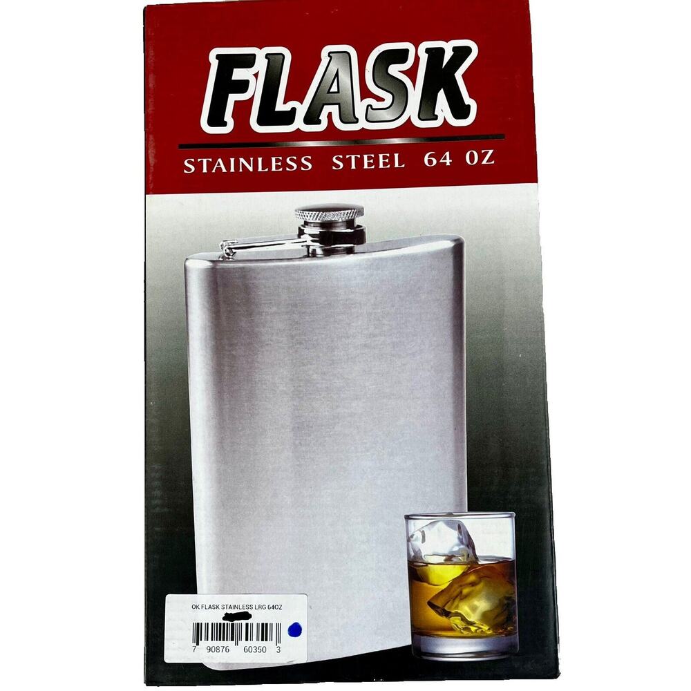 Mega Flask 64oz Jumbo Stainless Steel Leak Proof-Christmas Gift WANT IT ALL- NIB